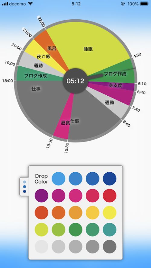 おすすめアプリ １日のスケジュールを円グラフにして管理して時間のムダを減らそう カラクリンカム ガジェットとキャンプギアでテレワーク