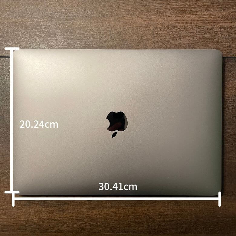 M1チップ搭載MacBook Airのサイズ